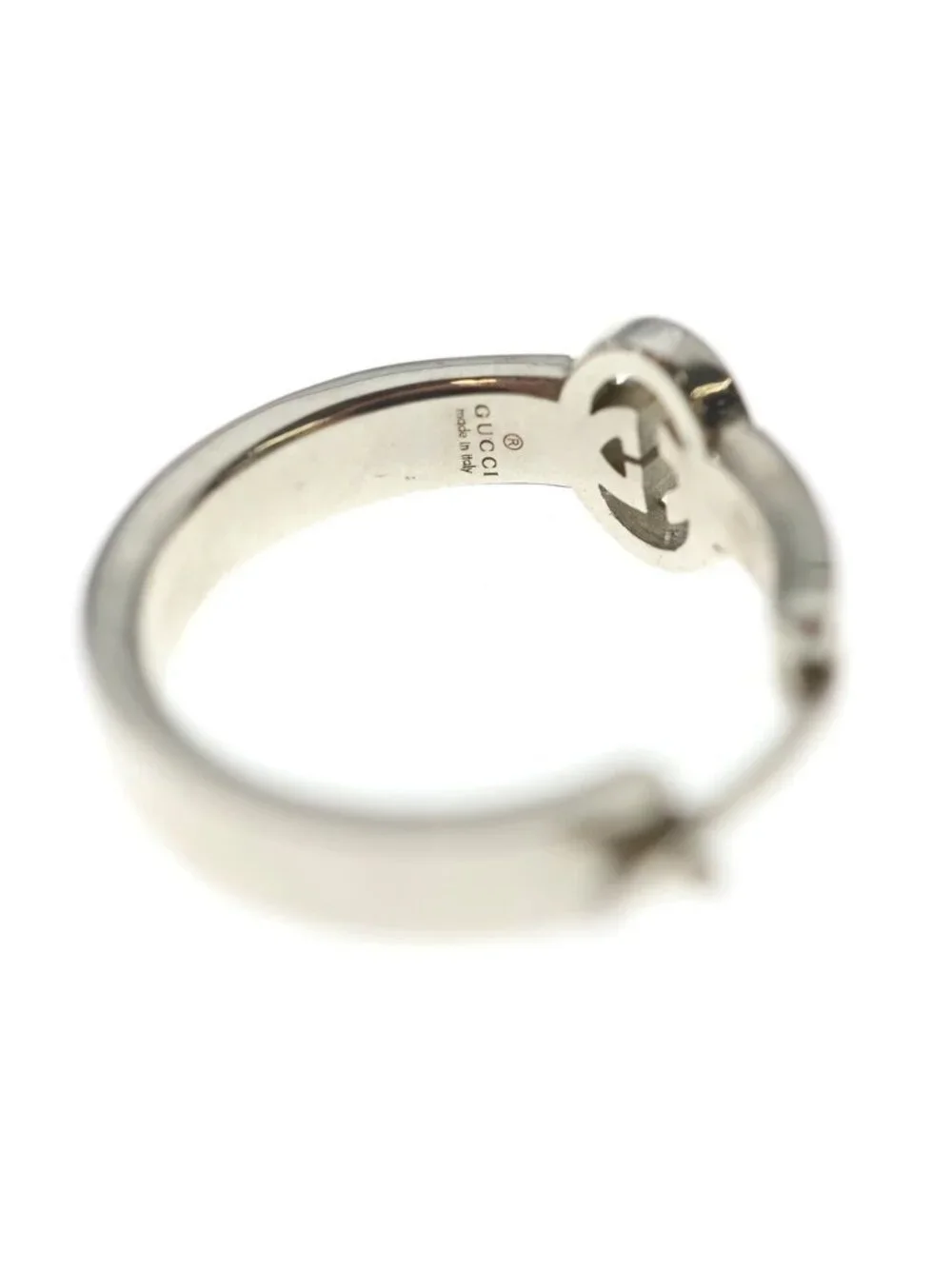 Gucci GG Interlocking Hoop Earrings Silver